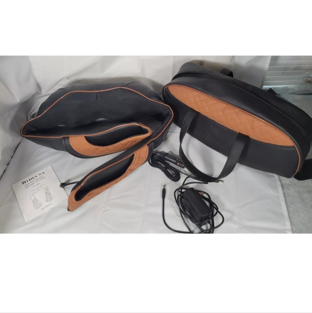 TRIDUCNA Shiatsu Neck Shoulder Back Massager with Heat and Carry Bag -
